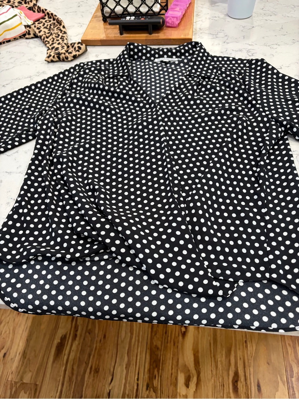 NorthStyle Black and White Polka Dot Lightweight Jacket